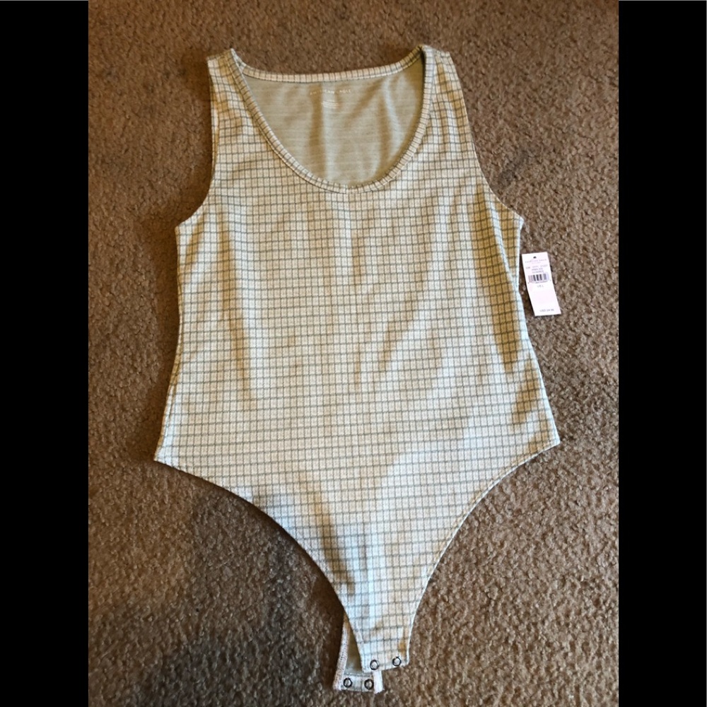 Light Green Checkered Bodysuit